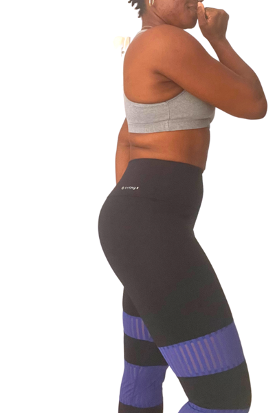 Picture of Trinys Supplex Compression Leggings with vertical mesh inserts