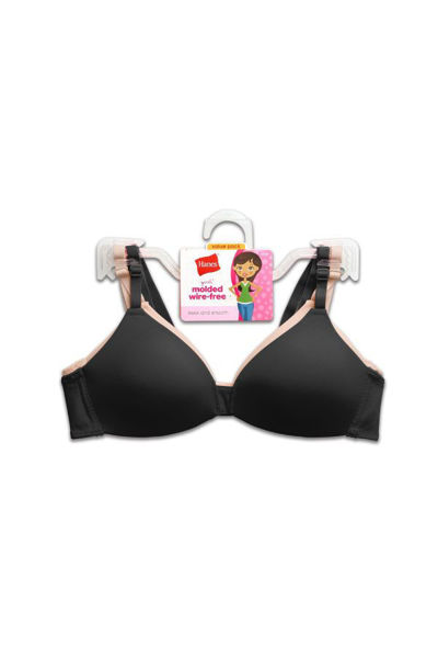 Picture of Hanes Girls Molded Wirefree Bra 2 Pack